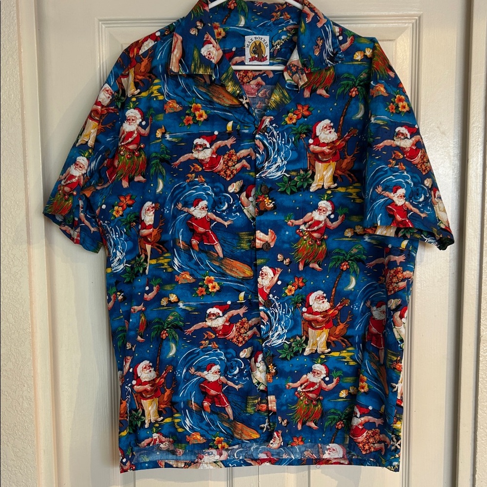 Max Boxxer Cotton Santa Hawaiian Shirt